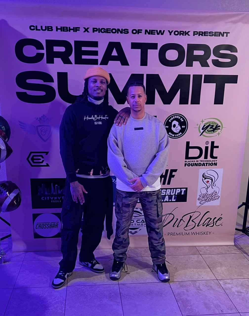 Stevie Johnson and Jim Hernandez together at the Creators Summit