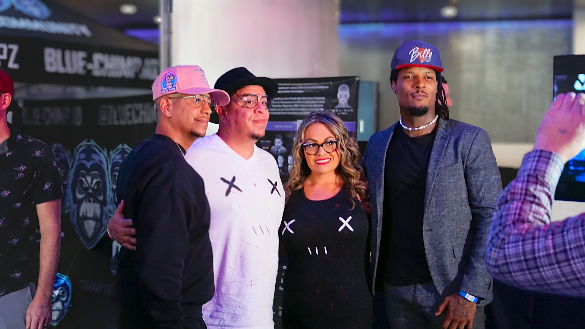 Stevie Johnson and Jim Hernandez with other guests at the 2022 Las Vegas event